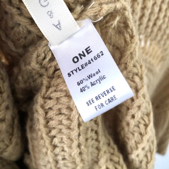 A&G SWEATER CROCHET OPENWORK BAT WING O/S - Picture 8 of 8